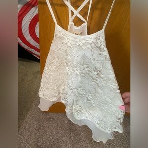 White floral tank top for girls